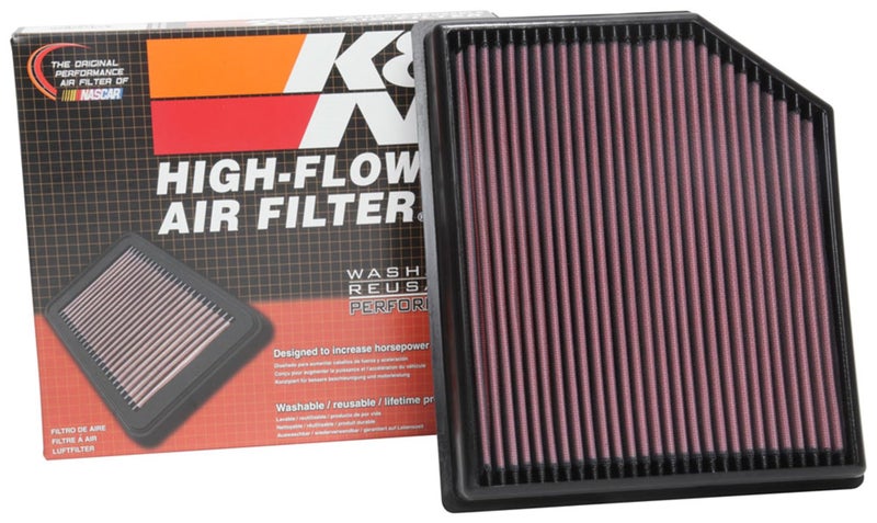 K&N Engine Air Filter: Increase Power & Towing, Washable, Premium, Replacement Air Filter: Compatible with 2018-2020 JEEP (Grand Cherokee, Grand Cherokee IV), 33-5077 - Image 1